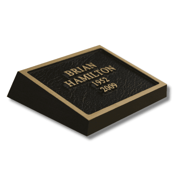 Bronze cremation marker